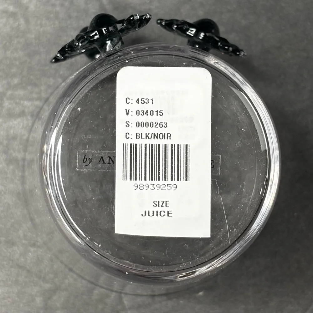 Anthropologie Halloween Icon Borosilicate Juice Glass SPIDER 14oz NEW